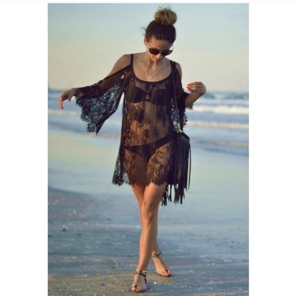 $59/$39 Sexy Lacy Boho Beach Cover Up - Picture 3 of 8